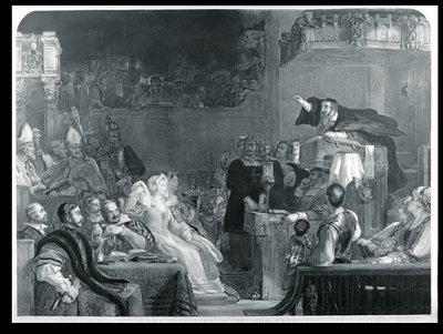 La predicación de John Knox, c.1837 de David Wilkie